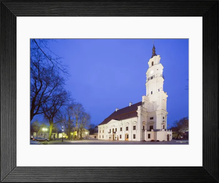 Framed Print : Town Hall of Kaunas, Kaunas, Lithuania, Europe Framed Print : Town Hall of Kaunas, Kaunas, Lithuania, Europe