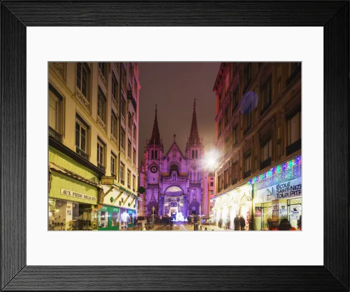 Framed Print : Church of St. -Nizier, Fete des Lumieres (Festival of Lights), Lyon, Rhone-Alpes, France, Europe Framed Print : Church of St. -Nizier, Fete des Lumieres (Festival of Lights), Lyon, Rhone-Alpes, France, Europe