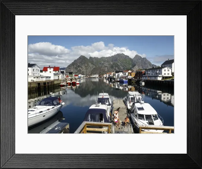 Framed Print : Henningsvaer village, Lofoten Islands, Arctic, Norway, Scandinavia, Europe