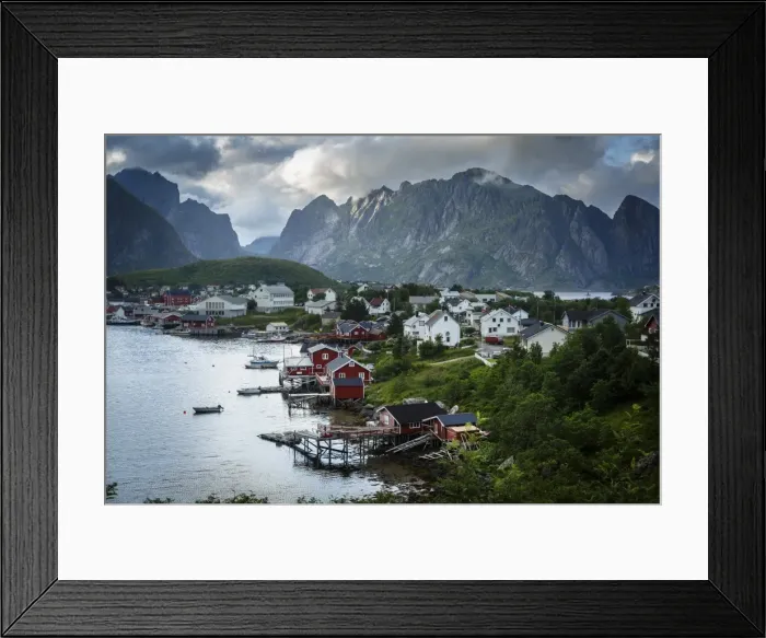 Framed Print : View over Reine, Lofoten Islands, Arctic, Norway, Scandinavia, Europe Framed Print : View over Reine, Lofoten Islands, Arctic, Norway, Scandinavia, Europe