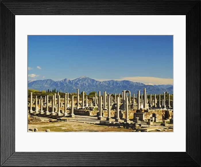 Framed Print : Ancient city of Perge and Taurus Mountains, Antalya Province, Anatolia, Turkey, Asia Minor, Eurasia Framed Print : Ancient city of Perge and Taurus Mountains, Antalya Province, Anatolia, Turkey, Asia Minor, Eurasia