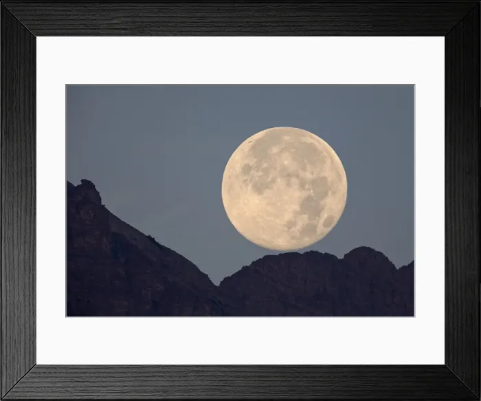 Framed Print : Full moon setting above a ridge, Glacier National Park, Montana, United States of America, North America Framed Print : Full moon setting above a ridge, Glacier National Park, Montana, United States of America, North America