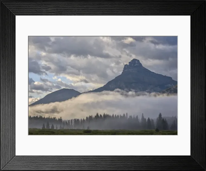 Framed Print : Foggy meadow under clouds, Banff National Park, UNESCO World Heritage Site, Alberta, Rocky Mountains, Canada, North America Framed Print : Foggy meadow under clouds, Banff National Park, UNESCO World Heritage Site, Alberta, Rocky Mountains, Canada, North America