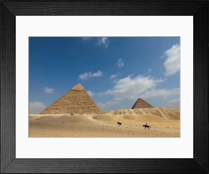 Framed Print : The Pyramid of Khafre and the Great Pyramid in Giza, UNESCO World Heritage Site, near Cairo, Egypt, North Africa, Africa Framed Print : The Pyramid of Khafre and the Great Pyramid in Giza, UNESCO World Heritage Site, near Cairo, Egypt, North Africa, Africa