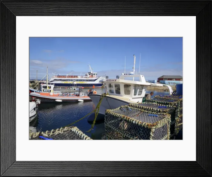 Framed Print : Crab pots and boats in the harbour, John O Groats, Caithness, Highland Region, Scotland, United Kingdom, Europe Framed Print : Crab pots and boats in the harbour, John O Groats, Caithness, Highland Region, Scotland, United Kingdom, Europe