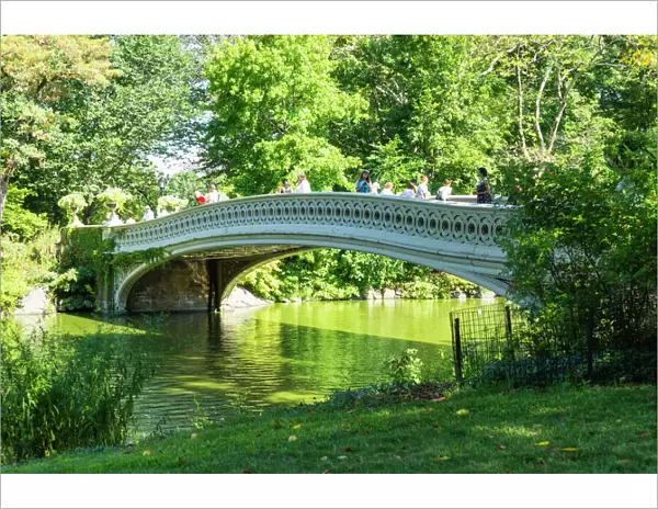 Bow Bridge over The Lake, Central Park, Manhattan, New York City, New York, United States of America, North America