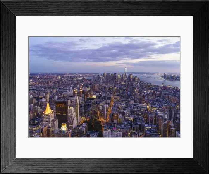 Framed Print : Skyline looking south towards Lower Manhattan at sunset, One World Trade Center in view, Manhattan, New York City, New York, United States of America, North America Framed Print : Skyline looking south towards Lower Manhattan at sunset, One World Trade Center in view, Manhattan, New York City, New York, United States of America, North America