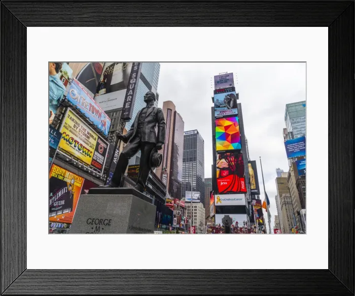 Framed Print : George M Cohan statue, Times Square, Theatre District, Midtown, Manhattan, New York City, New York, United States of America, North America Framed Print : George M Cohan statue, Times Square, Theatre District, Midtown, Manhattan, New York City, New York, United States of America, North America