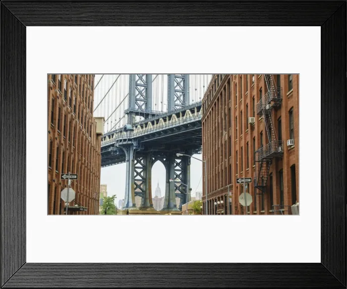Framed Print : Manhattan Bridge detail, New York, United States of America, North America Framed Print : Manhattan Bridge detail, New York, United States of America, North America