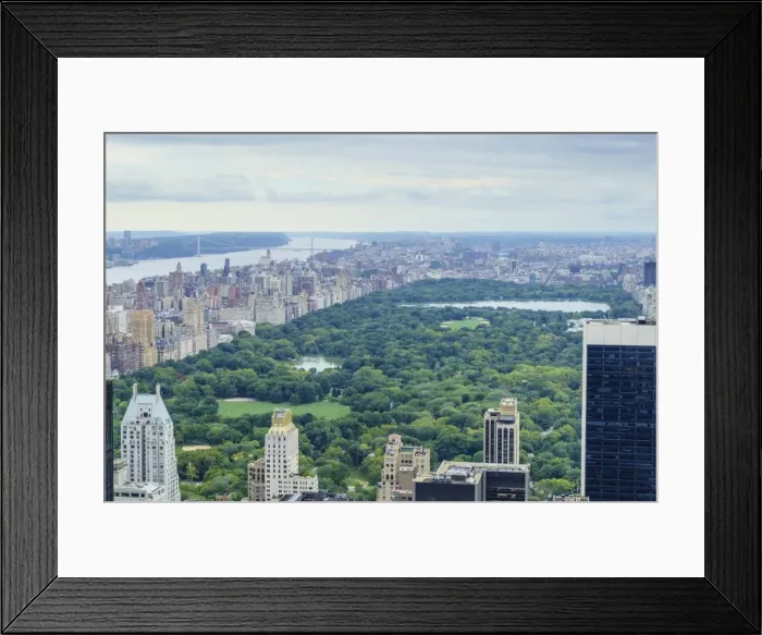 Framed Print : High angle view over Central Park looking north, New York, United States of America, North America Framed Print : High angle view over Central Park looking north, New York, United States of America, North America