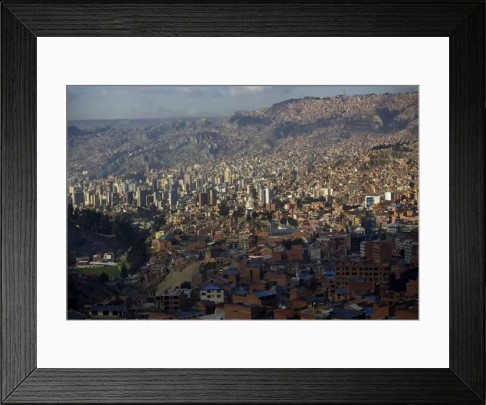 Framed Print : View over city, La Paz, Bolivia, South America Framed Print : View over city, La Paz, Bolivia, South America
