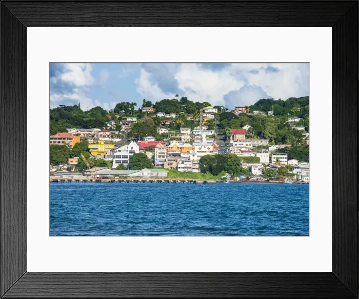 Framed Print : The town of Scarborough, Tobago, Trinidad and Tobago, West Indies, Caribbean, Central America Framed Print : The town of Scarborough, Tobago, Trinidad and Tobago, West Indies, Caribbean, Central America