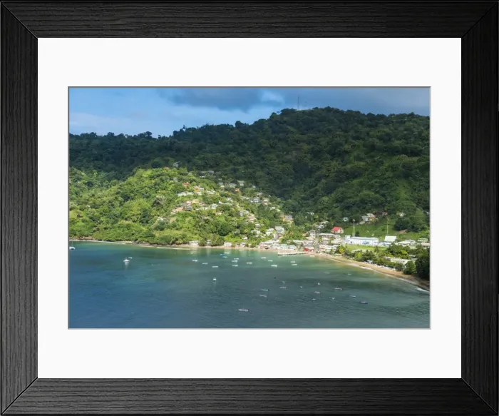 Framed Print : View over the bay of Charlotteville, Tobago, Trinidad and Tobago, West Indies, Caribbean, Central America Framed Print : View over the bay of Charlotteville, Tobago, Trinidad and Tobago, West Indies, Caribbean, Central America