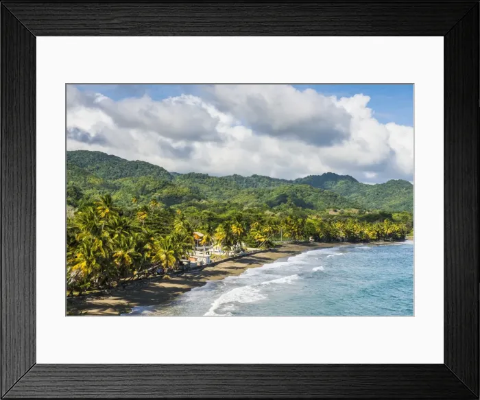 Framed Print : View over the beach of Roxborough, Tobago, Trinidad and Tobago, West Indies, Caribbean, Central America Framed Print : View over the beach of Roxborough, Tobago, Trinidad and Tobago, West Indies, Caribbean, Central America
