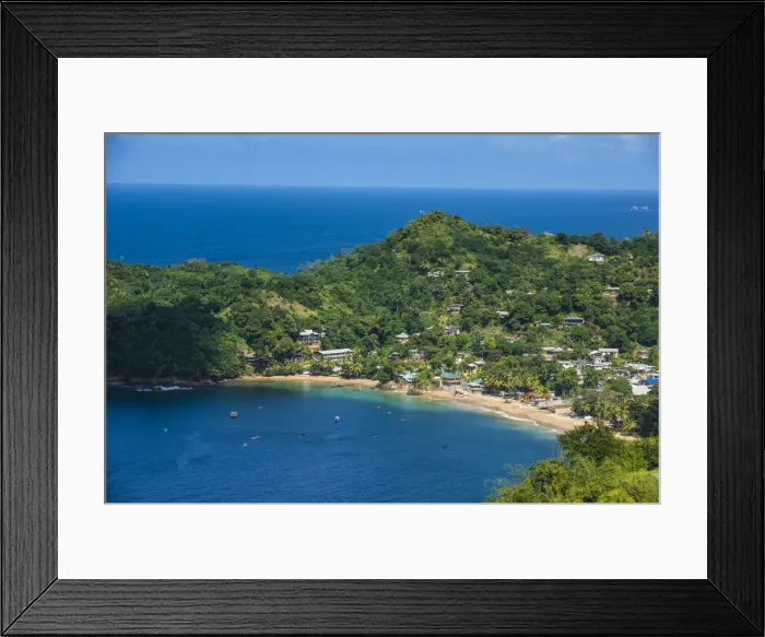 Framed Print : View over the bay of Castara, Tobago, Trinidad and Tobago, West Indies, Caribbean, Central America Framed Print : View over the bay of Castara, Tobago, Trinidad and Tobago, West Indies, Caribbean, Central America