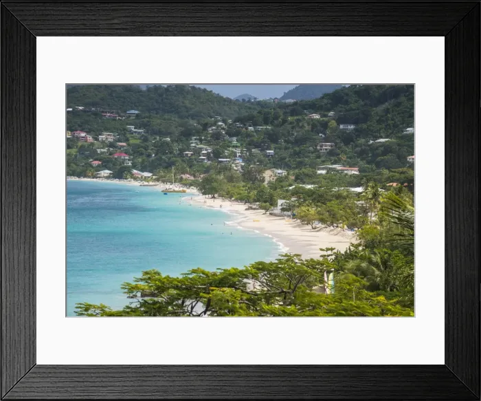 Framed Print : View over the beach of Grande Anse, Grenada, Windward Islands, West Indies, Caribbean, Central America Framed Print : View over the beach of Grande Anse, Grenada, Windward Islands, West Indies, Caribbean, Central America