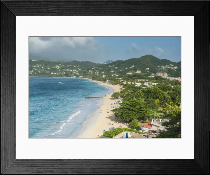 Framed Print : View over the beach of Grande Anse, Grenada, Windward Islands, West Indies, Caribbean, Central America Framed Print : View over the beach of Grande Anse, Grenada, Windward Islands, West Indies, Caribbean, Central America