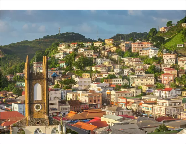 View over St. Georges, capital of Grenada, Windward Islands, West Indies, Caribbean, Central America