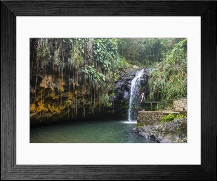 Framed Print : Woman looking at the Annandale Falls, Grenada, Windward Islands, West Indies, Caribbean, Central America Framed Print : Woman looking at the Annandale Falls, Grenada, Windward Islands, West Indies, Caribbean, Central America