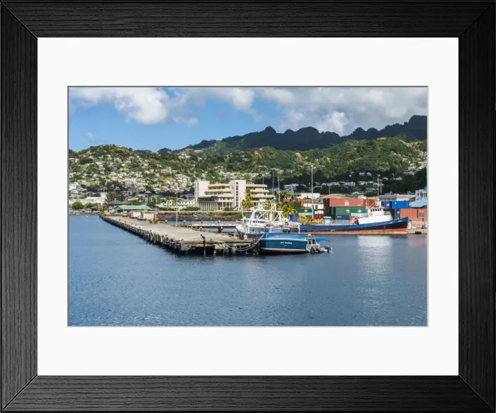 Framed Print : The harbour of Kingstown, St. Vincent, St. Vincent and the Grenadines, Windward Islands, West Indies, Caribbean, Central America Framed Print : The harbour of Kingstown, St. Vincent, St. Vincent and the Grenadines, Windward Islands, West Indies, Caribbean, Central America