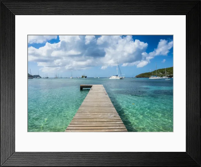 Framed Print : Boat pier in the turquoise waters of Admiralty Bay, Bequia, The Grenadines, St. Vincent and the Grenadines, Windward Islands, West Indies, Caribbean, Central America Framed Print : Boat pier in the turquoise waters of Admiralty Bay, Bequia, The Grenadines, St. Vincent and the Grenadines, Windward Islands, West Indies, Caribbean, Central America