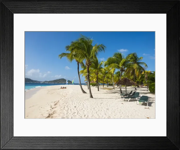 Framed Print : Palm fringed white sand beach on Palm Island with Union Island in the background, the Grenadines, St. Vincent and the Grenadines, Windward Islands, West Indies, Caribbean, Central America Framed Print : Palm fringed white sand beach on Palm Island with Union Island in the background, the Grenadines, St. Vincent and the Grenadines, Windward Islands, West Indies, Caribbean, Central America