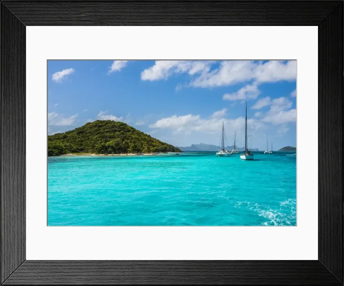 Framed Print : Sailing boats anchoring in the Tobago Cays, The Grenadines, St. Vincent and the Grenadines, Windward Islands, West Indies, Caribbean, Central America Framed Print : Sailing boats anchoring in the Tobago Cays, The Grenadines, St. Vincent and the Grenadines, Windward Islands, West Indies, Caribbean, Central America