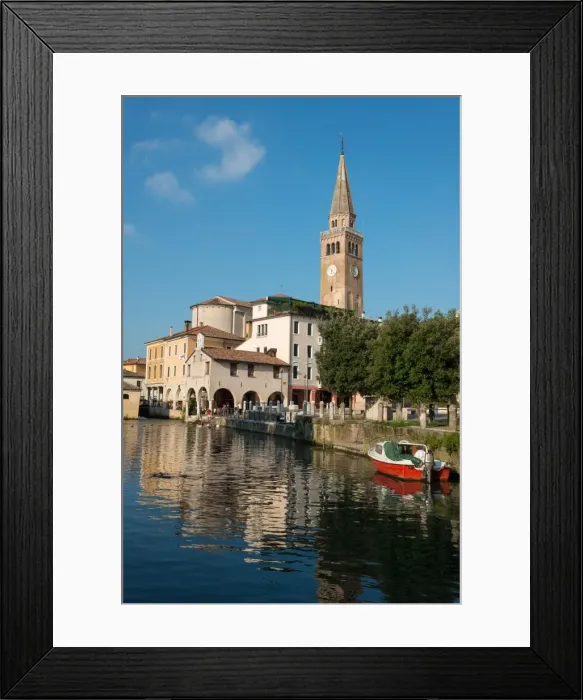 Framed Print : The river port and the oratory of the Madonna della Pescheria, Portogruaro, Veneto, Italy, Europe Framed Print : The river port and the oratory of the Madonna della Pescheria, Portogruaro, Veneto, Italy, Europe