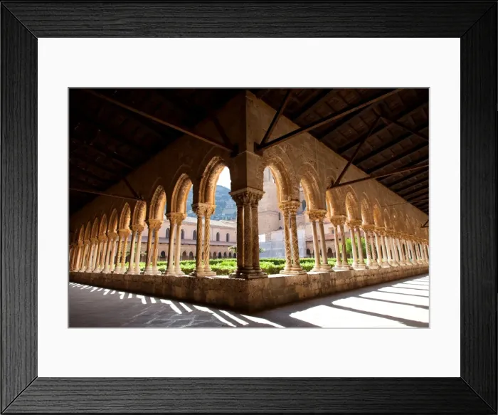 Framed Print : Santa Maria Nuova Cathedral, the cloister, Monreale, Palermo, Sicily, Italy, Europe Framed Print : Santa Maria Nuova Cathedral, the cloister, Monreale, Palermo, Sicily, Italy, Europe
