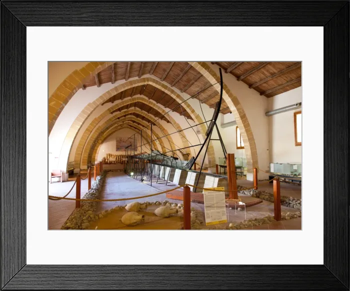 Framed Print : The wreck of a Punic ship at the Archaeological Museum Baglio Anselmi, Marsala, Sicily, Italy, Europe Framed Print : The wreck of a Punic ship at the Archaeological Museum Baglio Anselmi, Marsala, Sicily, Italy, Europe