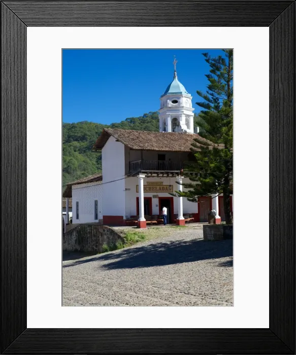 Framed Print : View of town and Church Belltower, San Sebastian del Oeste (San Sebastian), Jalisco, Mexico, North America Framed Print : View of town and Church Belltower, San Sebastian del Oeste (San Sebastian), Jalisco, Mexico, North America