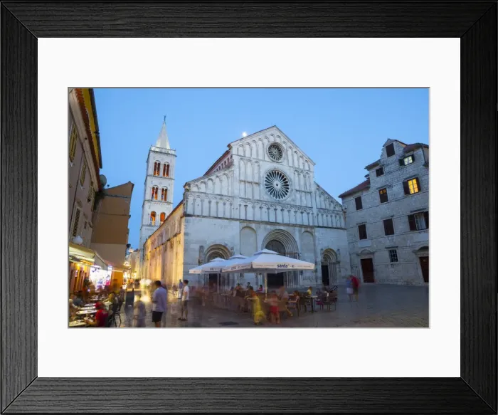 Framed Print : The Cathedral of St. Anastasia (Katedrala sv Stosije) illuminated at dusk, Stari Grad (Old Town), Zadar, Dalmatia, Croatia, Europe Framed Print : The Cathedral of St. Anastasia (Katedrala sv Stosije) illuminated at dusk, Stari Grad (Old Town), Zadar, Dalmatia, Croatia, Europe