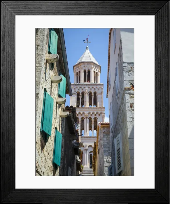 Framed Print : St. Domnius Cathedral Bell Tower, Stari Grad (Old Town), Split, Dalmatia, Croatia, Europe Framed Print : St. Domnius Cathedral Bell Tower, Stari Grad (Old Town), Split, Dalmatia, Croatia, Europe
