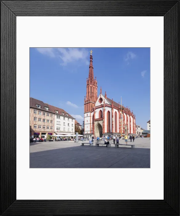 Framed Print : Marienkapelle chapel, market square, Wurzburg, Franconia, Bavaria, Germany, Europe