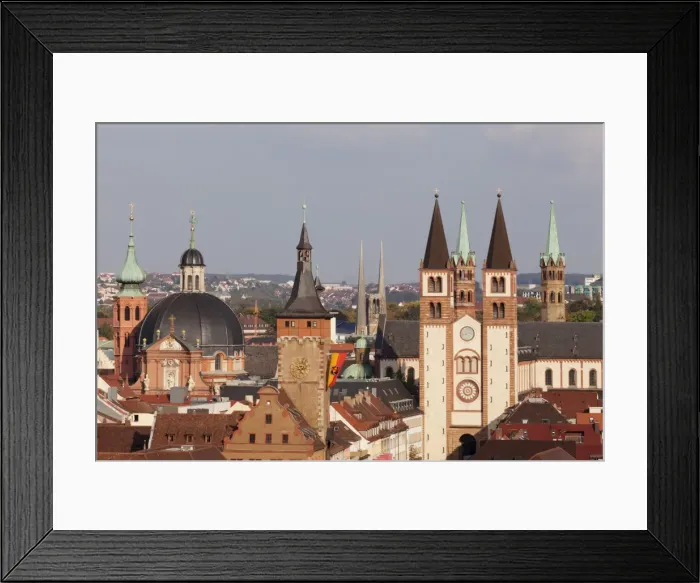Framed Print : Augustinerkirche church, Neumuenster collegiate church, Grafeneckart Tower, townhall, Cathedral of St. Kilian, Wurzburg, Franconia, Bavaria, Germany, Europe Framed Print : Augustinerkirche church, Neumuenster collegiate church, Grafeneckart Tower, townhall, Cathedral of St. Kilian, Wurzburg, Franconia, Bavaria, Germany, Europe