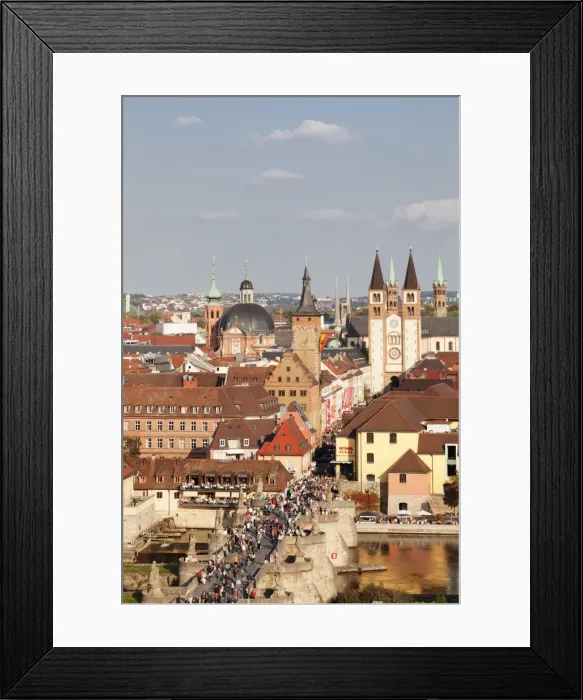 Framed Print : Old Bridge over the Main River, Augustinerkirche church, Neumuenster collegiate church, Grafeneckart Tower, townhall, Cathedral of St. Kilian, Wurzburg, Franconia, Bavaria, Germany, Europe Framed Print : Old Bridge over the Main River, Augustinerkirche church, Neumuenster collegiate church, Grafeneckart Tower, townhall, Cathedral of St. Kilian, Wurzburg, Franconia, Bavaria, Germany, Europe