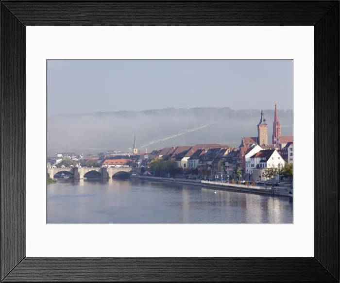 Framed Print : View over Main River to the Old Bridge, Marienkapelle Church and Grafeneckart Tower, Wuerzburg, Franconia, Bavaria, Germany, Europe Framed Print : View over Main River to the Old Bridge, Marienkapelle Church and Grafeneckart Tower, Wuerzburg, Franconia, Bavaria, Germany, Europe