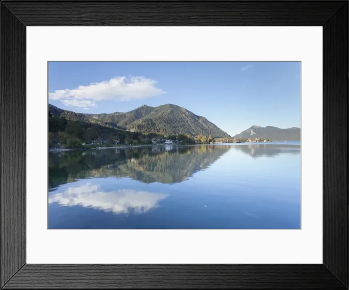 Framed Print : Walchensee Village, Jochberg Mountain and Herzogstand Mountain reflecting in Walchensee Lake, Bavarian Alps, Upper Bavaria, Bavaria, Germany, Europe Framed Print : Walchensee Village, Jochberg Mountain and Herzogstand Mountain reflecting in Walchensee Lake, Bavarian Alps, Upper Bavaria, Bavaria, Germany, Europe