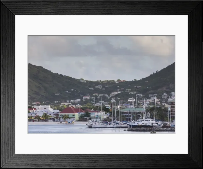 Framed Print : Marina and waterfront at dawn, Philipsburg, St. Maarten (St. Martin), West Indies, Caribbean, Central America Framed Print : Marina and waterfront at dawn, Philipsburg, St. Maarten (St. Martin), West Indies, Caribbean, Central America