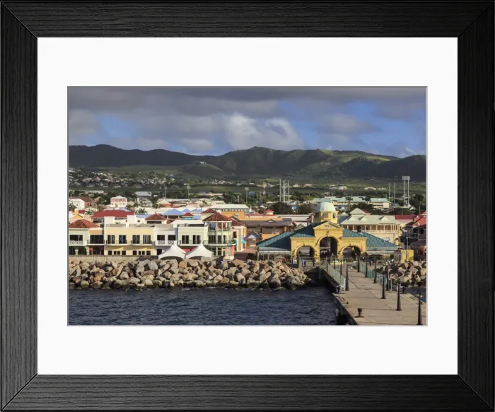 Framed Print : Port Zante cruise ship port, Basseterre, St. Kitts, St. Kitts and Nevis, West Indies, Caribbean, Central America Framed Print : Port Zante cruise ship port, Basseterre, St. Kitts, St. Kitts and Nevis, West Indies, Caribbean, Central America