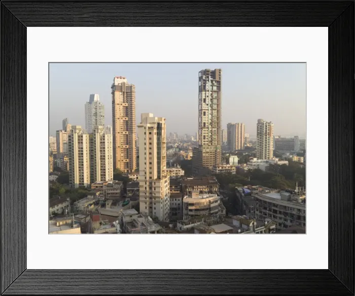 Framed Print : Mumbai skyline from Malabar Hill, Mumbai, Maharashtra, India, Asia Framed Print : Mumbai skyline from Malabar Hill, Mumbai, Maharashtra, India, Asia