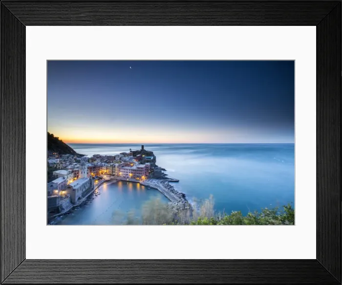 Framed Print : The blue hour in Vernazza, one of the many little villages in the Cinque Terre National Park, UNESCO World Heritage Site, Liguria, Italy, Europe Framed Print : The blue hour in Vernazza, one of the many little villages in the Cinque Terre National Park, UNESCO World Heritage Site, Liguria, Italy, Europe