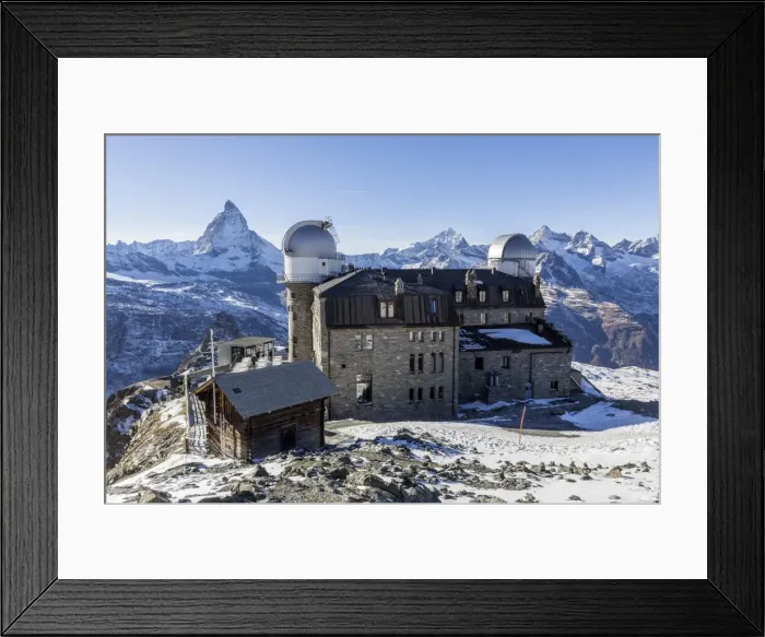 Framed Print : The Gornergrat, the final destination of the train leaving from Zermatt, with the Matterhorn behind, Valais, Swiss Alps, Switzerland, Europe Framed Print : The Gornergrat, the final destination of the train leaving from Zermatt, with the Matterhorn behind, Valais, Swiss Alps, Switzerland, Europe