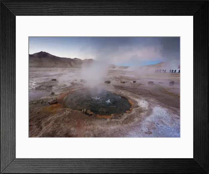Framed Print : The geyser field of El Tatio, Chile, South America Framed Print : The geyser field of El Tatio, Chile, South America