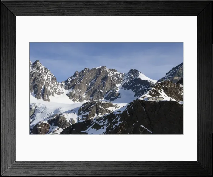 Framed Print : The Marinelli Hut hidden at the foot of the mountain range in Valmalenco, Valtellina, Lombardy, Italy, Europe Framed Print : The Marinelli Hut hidden at the foot of the mountain range in Valmalenco, Valtellina, Lombardy, Italy, Europe