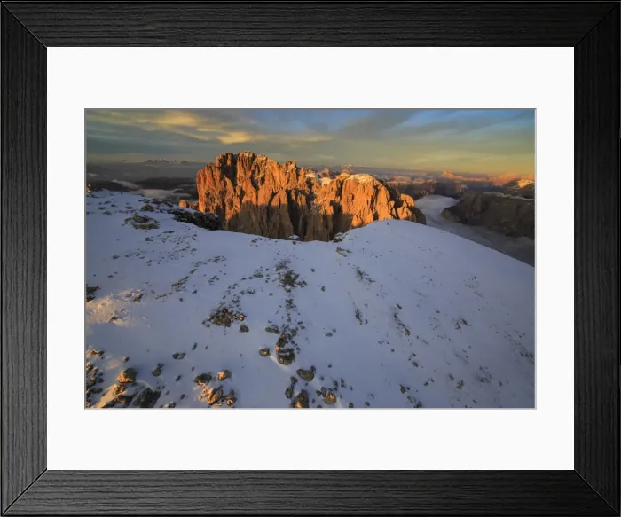 Framed Print : The pinnacles of the Sassolungo (Langkofel), in the red rays of the sunset, South Tyrol, Dolomites, Italy, Europe Framed Print : The pinnacles of the Sassolungo (Langkofel), in the red rays of the sunset, South Tyrol, Dolomites, Italy, Europe
