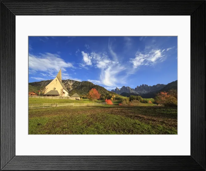 Framed Print : Val di Funes, South Tyrol, Italy, Europe Framed Print : Val di Funes, South Tyrol, Italy, Europe