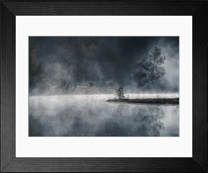 Framed Print : The gloomy atmosphere created by the sun illuminating the mist rising from the ponds of the Nature Reserve of Pian di Gembro, Lombardy, Italy, Europe Framed Print : The gloomy atmosphere created by the sun illuminating the mist rising from the ponds of the Nature Reserve of Pian di Gembro, Lombardy, Italy, Europe