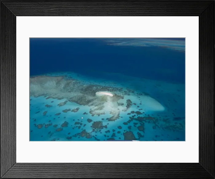 Framed Print : Aerial photography of coral reef formations of the Great Barrier Reef, UNESCO World Heritage Site, near Cairns, North Queensland, Australia, Pacific Framed Print : Aerial photography of coral reef formations of the Great Barrier Reef, UNESCO World Heritage Site, near Cairns, North Queensland, Australia, Pacific