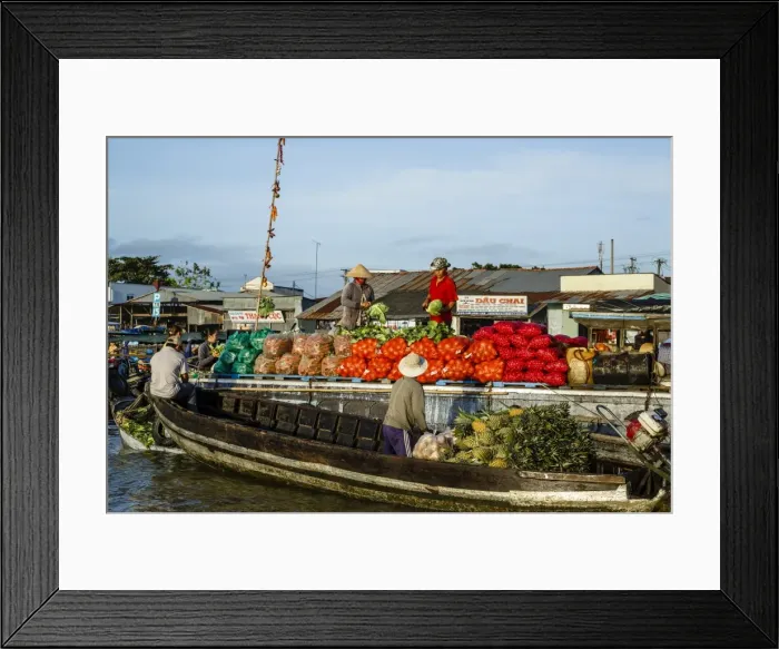 Framed Print : Cai Rang floating market at the Mekong Delta, Can Tho, Vietnam, Indochina, Southeast Asia, Asia Framed Print : Cai Rang floating market at the Mekong Delta, Can Tho, Vietnam, Indochina, Southeast Asia, Asia